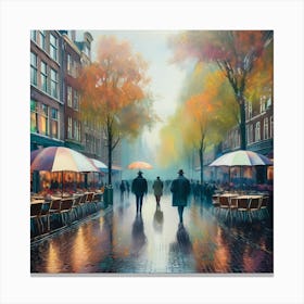 Rainy Day In Amsterdam 17 Canvas Print