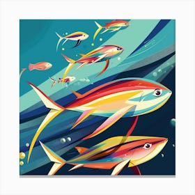 Shoal Of Fish Canvas Print