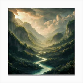 River In The Mountains 20 Canvas Print