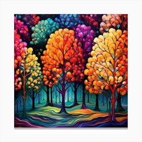 Colorful Trees 2 Canvas Print