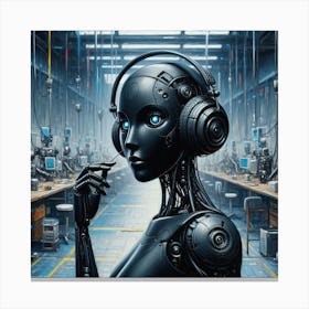 Robot Girl Canvas Print