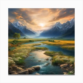 Landscape Painting 3 Canvas Print