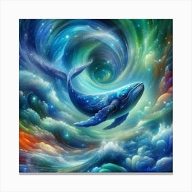 Whale In The Clouds 1 Canvas Print