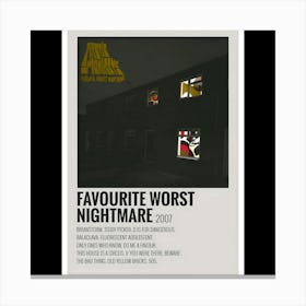 Favourite Worst Nightmare - Arctic Monkeys, 2007 Canvas Print