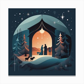 Nativity Scene Christmas 4 Canvas Print