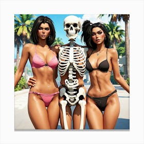 Skeletons Canvas Print