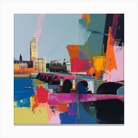 Abstract Travel Collection London England 1 Canvas Print