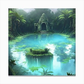 Angkor Temple In The Jungle Canvas Print