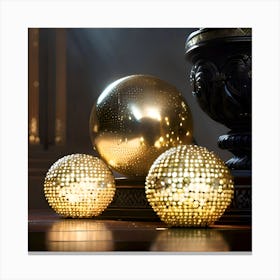 Gold And Diamond Balls Canvas Print