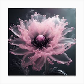 Pink Flower of Smoke Canvas Print