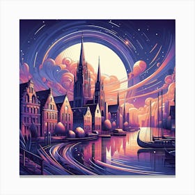 City At Night 4 Canvas Print