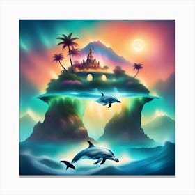 Island Of Dolphins Canvas Print