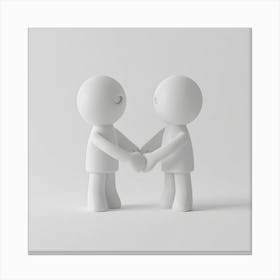 Two People Shaking Hands 2 Canvas Print