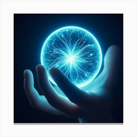 Energy Ball In Hand Canvas Print