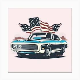 American Car 3 Canvas Print