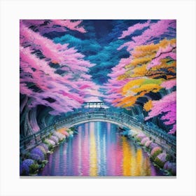 Sakura Bridge 4 Canvas Print