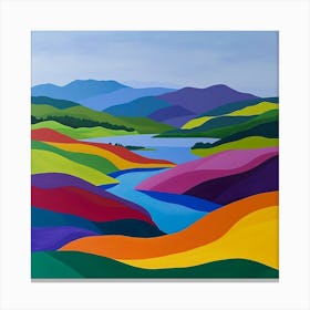 Colourful Abstract Loch Lomond Scotland 1 Canvas Print