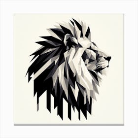 Abstract Lion Head Canvas Print