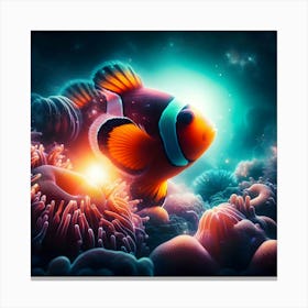 Clownfish Underwater Canvas Print