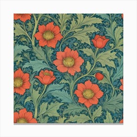 William Morris Poppy Canvas Print