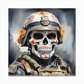 Day Of The Dead Soldier Canvas Print