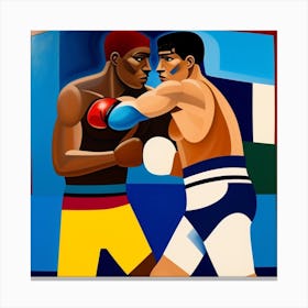 Boxers In Action Canvas Print