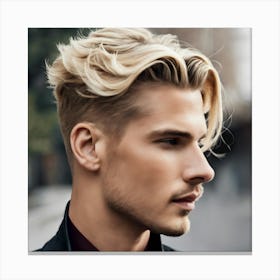 Blond Hairstyles For Men Canvas Print