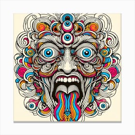 Psychedelic Face Canvas Print