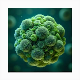 3d Rendering Of A Green Cell Canvas Print