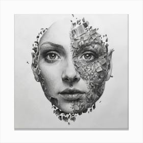 Woman'S Face Canvas Print