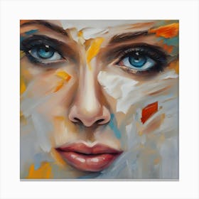 Abstract Of A Woman'S Face Canvas Print