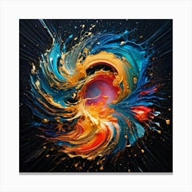 Firefly Vibrant Abstract Digital Art Showcasing Chaotic Beauty And Fluid Motion 80684 (2) Canvas Print