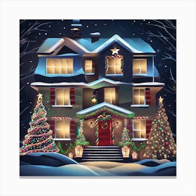 Christmas House 18 Canvas Print