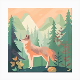Wolf In The Forest 3 Canvas Print