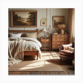 Rustic Bedroom Canvas Print