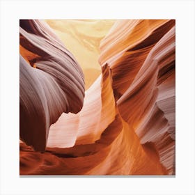 Slot Canyon Walls Square Canvas Print