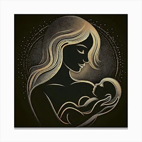 Mother And Child Happy Mother's Day 24 Canvas Print