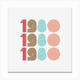 Retro 1980s 80s Eighties Vintage Canvas Print