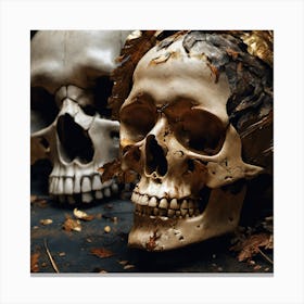 Decaying Skull 1 Canvas Print