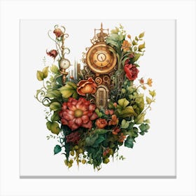 Steampunk Clock Canvas Print