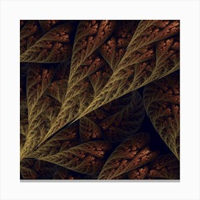 Brown Floral Abstract Fractal Canvas Print