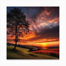 Sunset In England Canvas Print