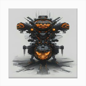 Pumpkin Jack-O-Lantern (Cyberpunk37) Canvas Print