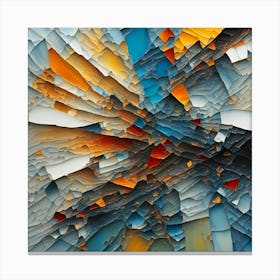 Abstract Painting -shattered texture  Canvas Print