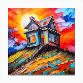 House on the hill. Canvas Print