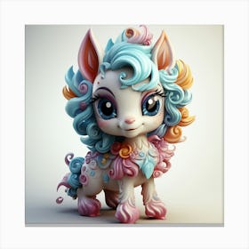 Unicorn 3d Canvas Print