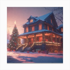 Christmas House 173 Canvas Print