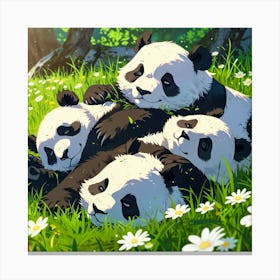 Panda Bears 3 Canvas Print