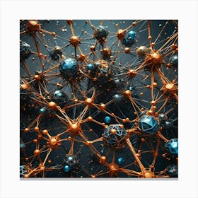 3d Rendering Of A Computer Network Canvas Print