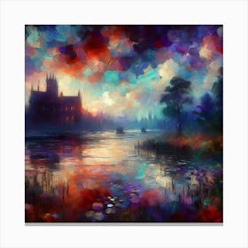 London Castle At Sunset Canvas Print